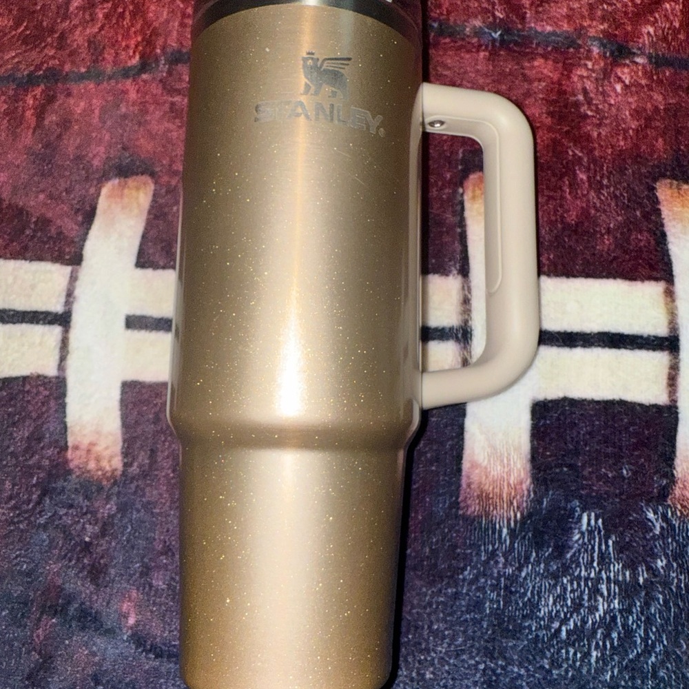 Stanley Metallic Gold Travel Mug with Handle